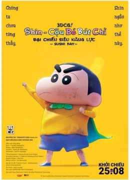 Xem Phim Shin Cậu Bé Bút Chì: Đại Chiến Siêu Năng Lực Sushi Bay Vietsub HD Online